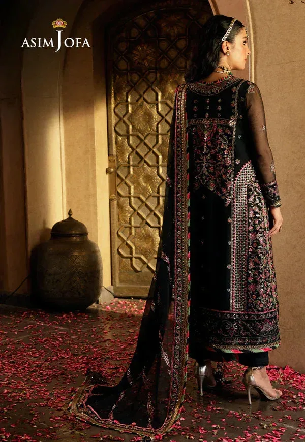 Asim Jofa Velvet Festive 23 Black Chiffon – view 3 – Poshaq