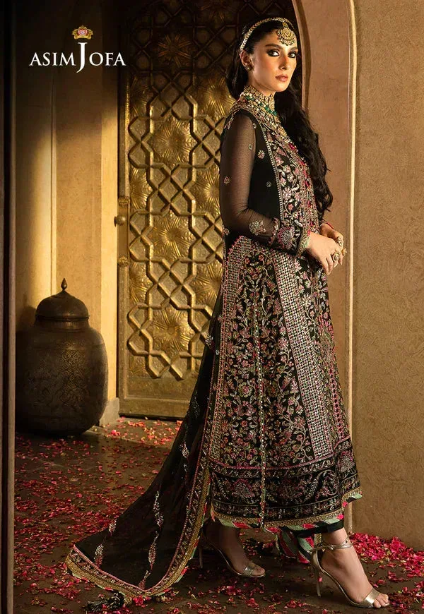 Asim Jofa Velvet Festive 23 Black Chiffon – view 4 – Poshaq