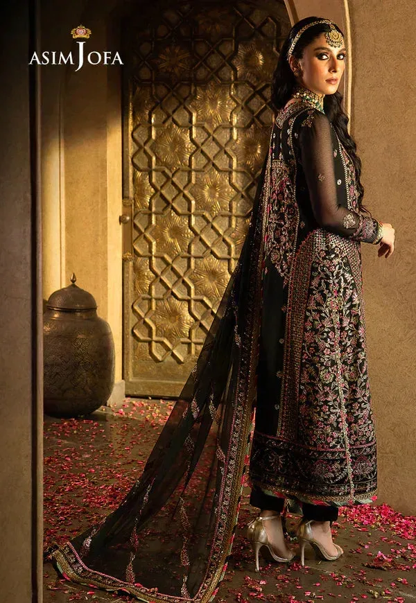 Asim Jofa Velvet Festive 23 Black Chiffon – view 5 – Poshaq