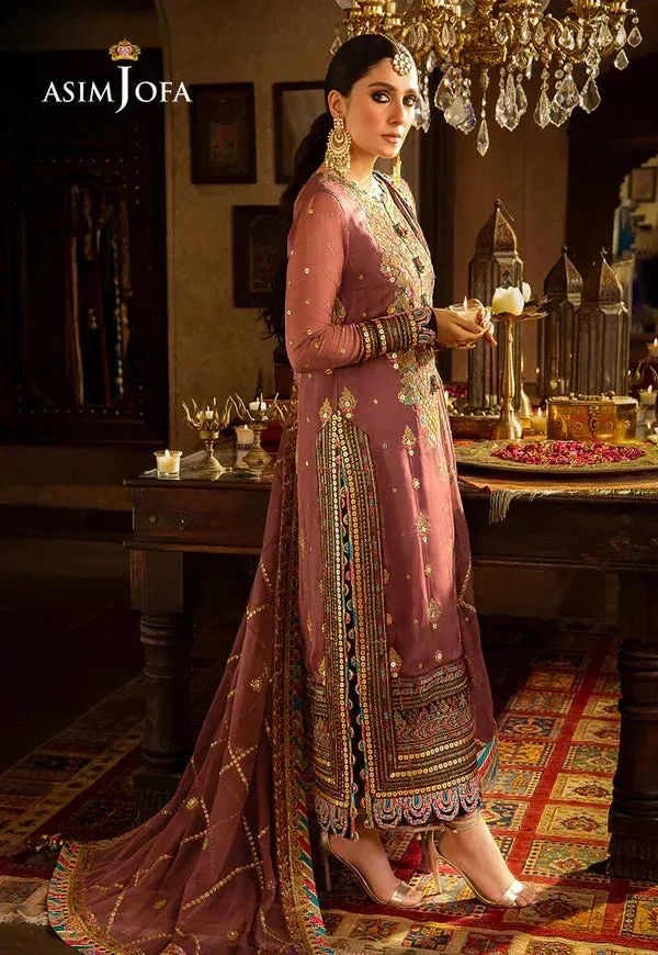 Asim Jofa Velvet Festive 23 Purple Chiffon – view 2 – Poshaq