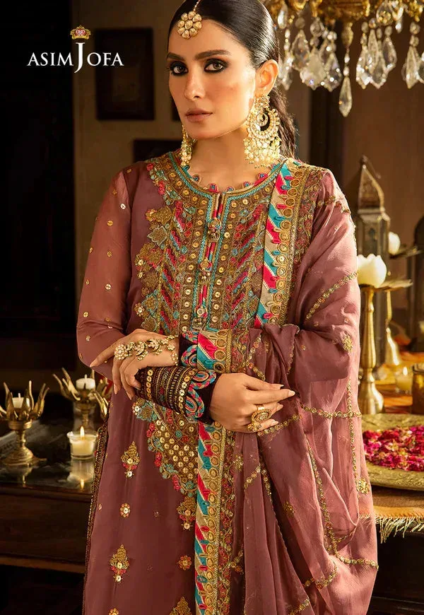 Asim Jofa Velvet Festive 23 Purple Chiffon – view 3 – Poshaq