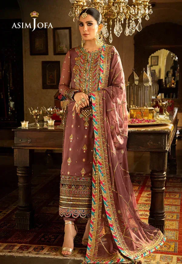 Asim Jofa Velvet Festive 23 Purple Chiffon – view 4 – Poshaq