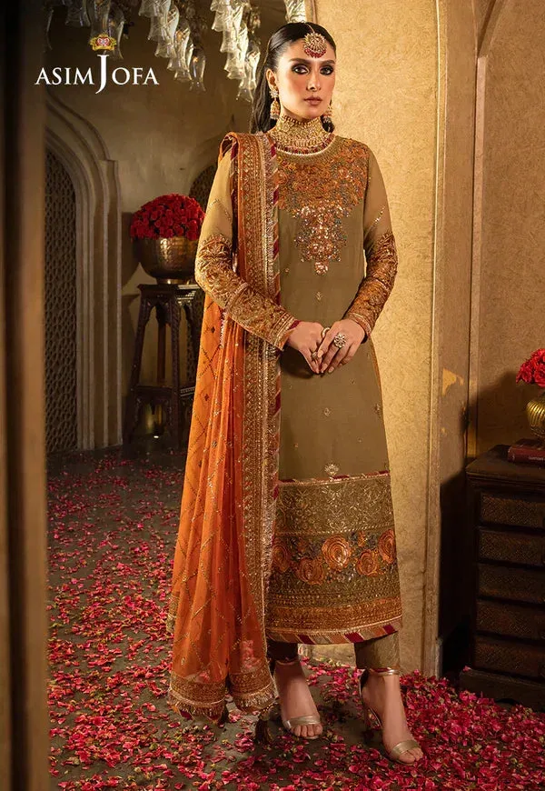Asim Jofa Velvet Festive 23 Green Chiffon – view 1 – Poshaq