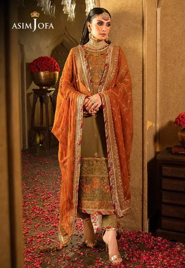 Asim Jofa Velvet Festive 23 Green Chiffon – view 4 – Poshaq