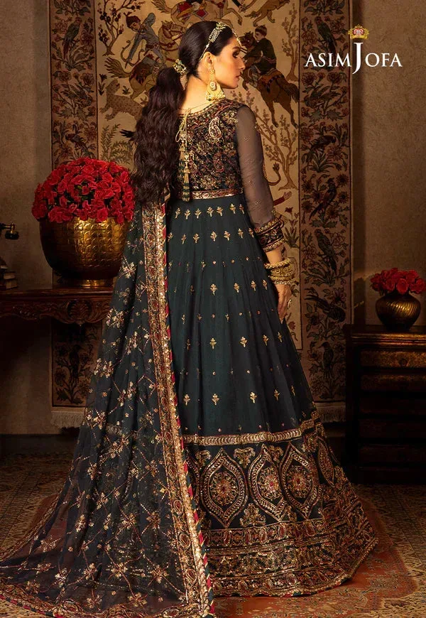 Asim Jofa Velvet Festive 23 Green Chiffon – view 5 – Poshaq