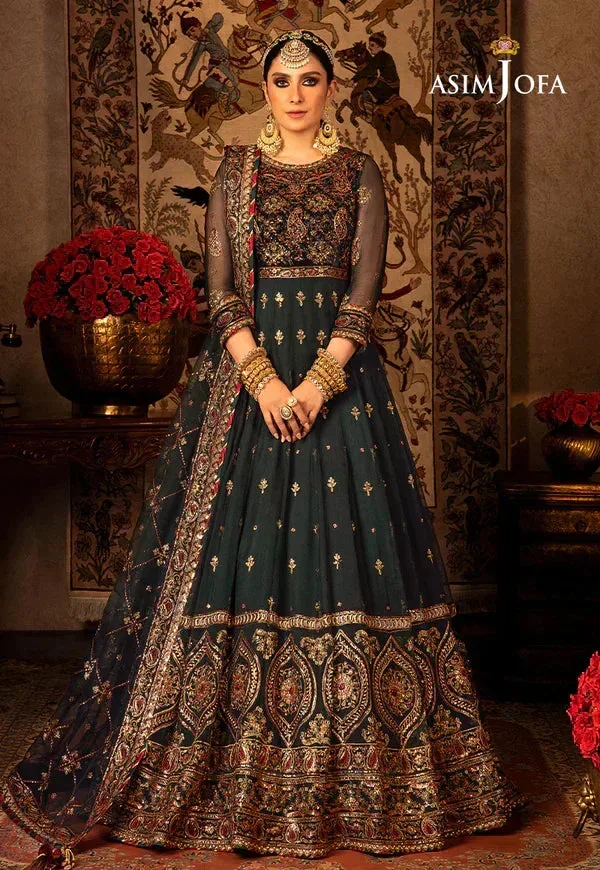 Asim Jofa Velvet Festive 23 Green Chiffon – view 6 – Poshaq