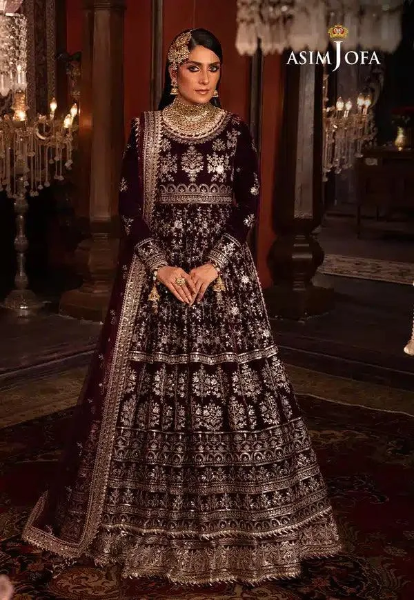 Asim Jofa Makhmal Wedding Velvet 23 Purple Velvet – view 6 – Poshaq