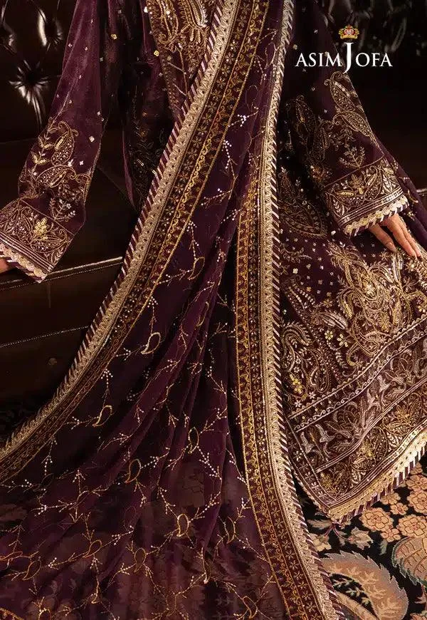 Asim Jofa Makhmal Wedding Velvet 23 Raw Silk – view 4 – Poshaq