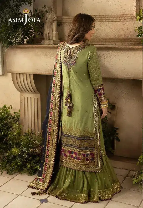 Asim Jofa Khwab e Naubahar 23 Magenta Raw Silk – view 2 – Poshaq