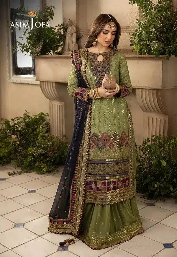 Asim Jofa Khwab e Naubahar 23 Magenta Raw Silk – view 6 – Poshaq