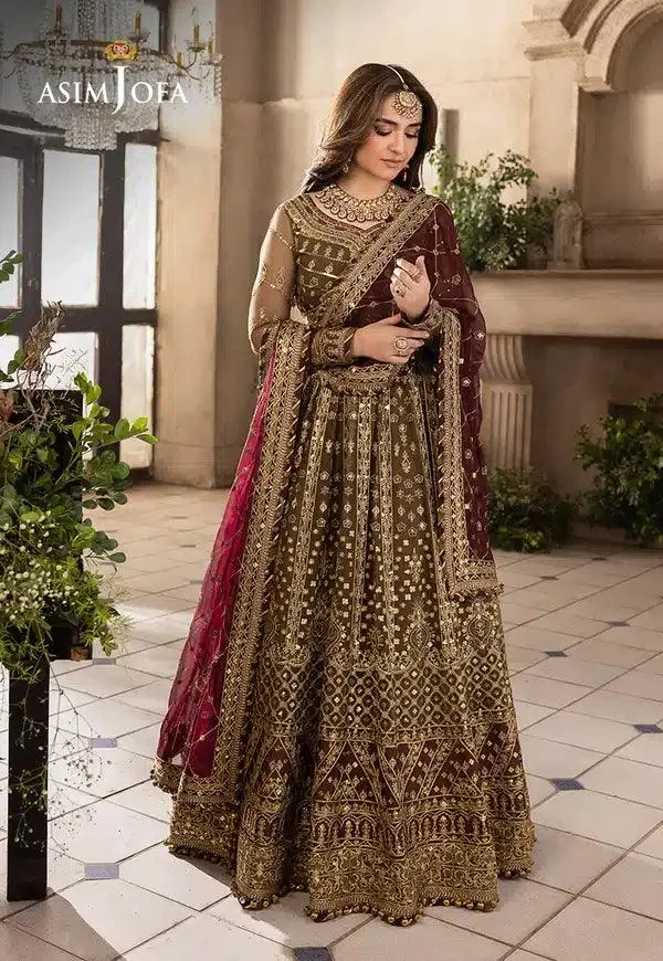 Asim Jofa Khwab e Naubahar 23 Green Chiffon – view 6 – Poshaq