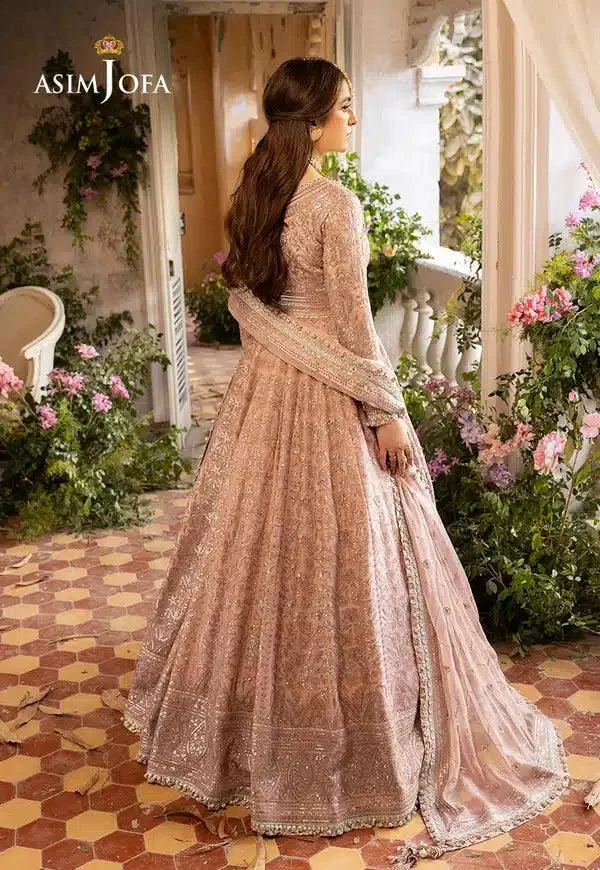 Asim Jofa Khwab e Naubahar 23 Pink Chiffon – view 2 – Poshaq