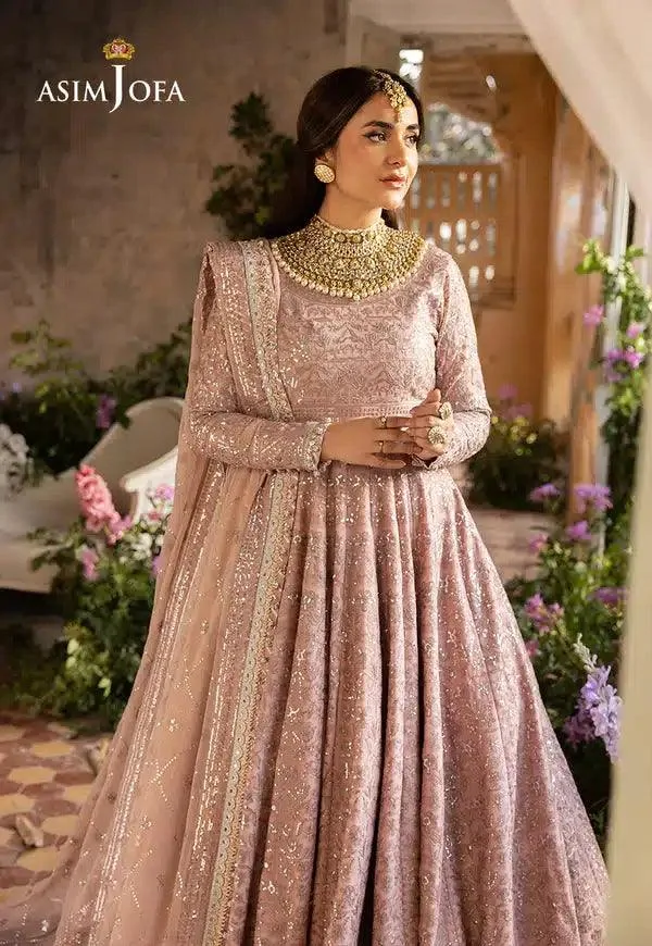 Asim Jofa Khwab e Naubahar 23 Pink Chiffon – view 5 – Poshaq