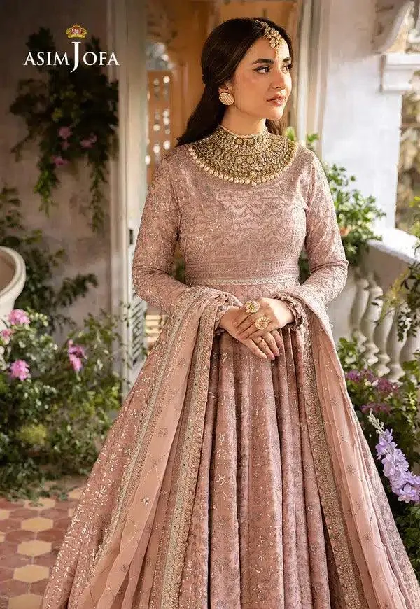 Asim Jofa Khwab e Naubahar 23 Pink Chiffon – view 7 – Poshaq