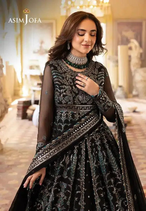 Asim Jofa Khwab e Naubahar 23 Black Chiffon – view 10 – Poshaq