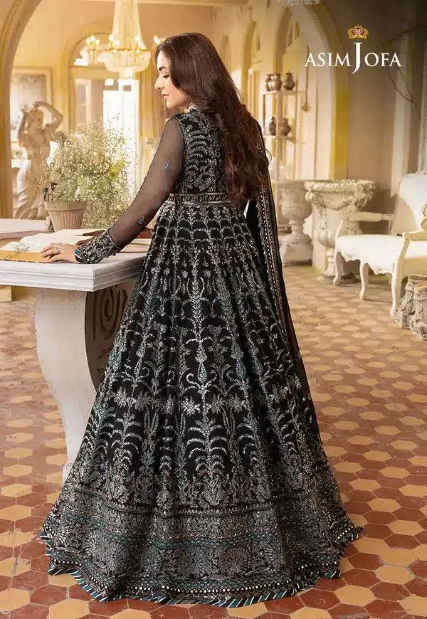 Asim Jofa Khwab e Naubahar 23 Black Chiffon – view 2 – Poshaq