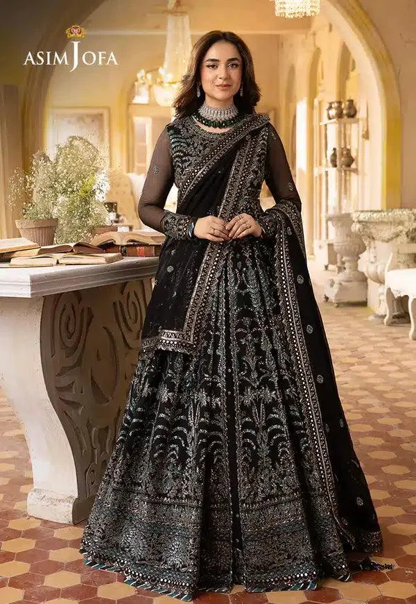 Asim Jofa Khwab e Naubahar 23 Black Chiffon – view 8 – Poshaq