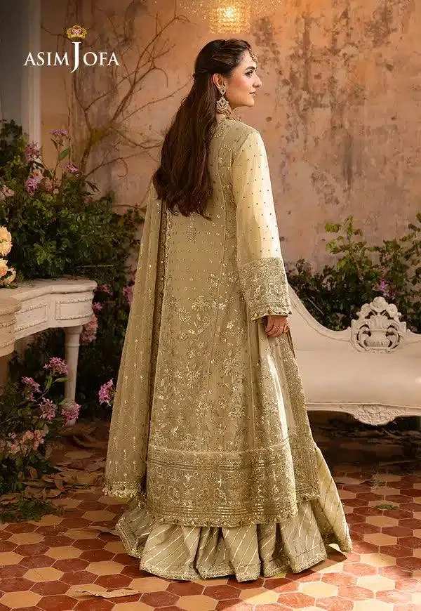Asim Jofa Khwab e Naubahar 23 Beige Raw Silk – view 2 – Poshaq