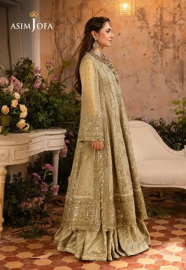 Asim Jofa Khwab e Naubahar 23 Beige Raw Silk – view 3 – Poshaq