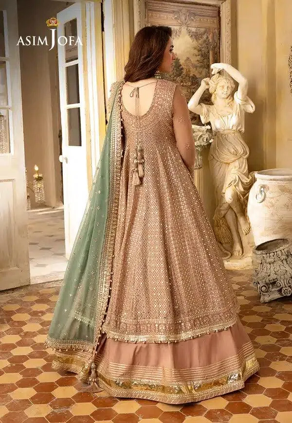 Asim Jofa Khwab e Naubahar 23 Pink Raw Silk – view 2 – Poshaq