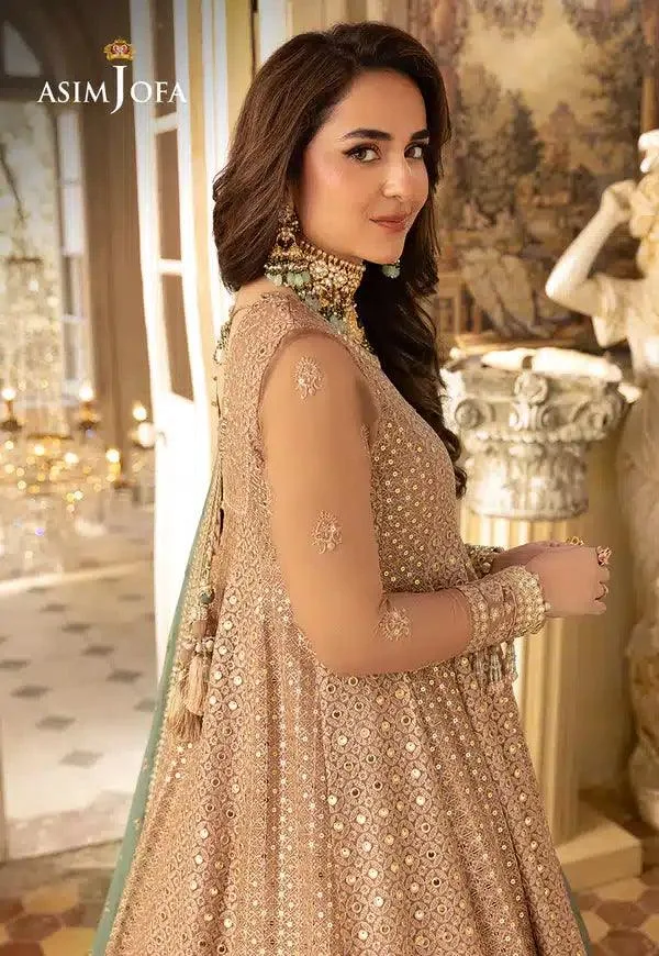 Asim Jofa Khwab e Naubahar 23 Pink Raw Silk – view 4 – Poshaq