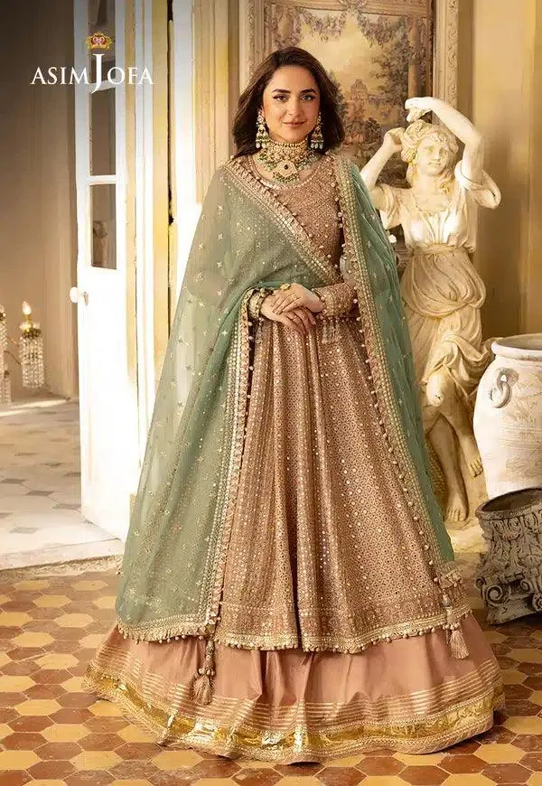Asim Jofa Khwab e Naubahar 23 Pink Raw Silk – view 5 – Poshaq