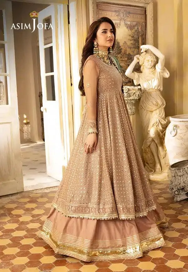 Asim Jofa Khwab e Naubahar 23 Pink Raw Silk – view 8 – Poshaq
