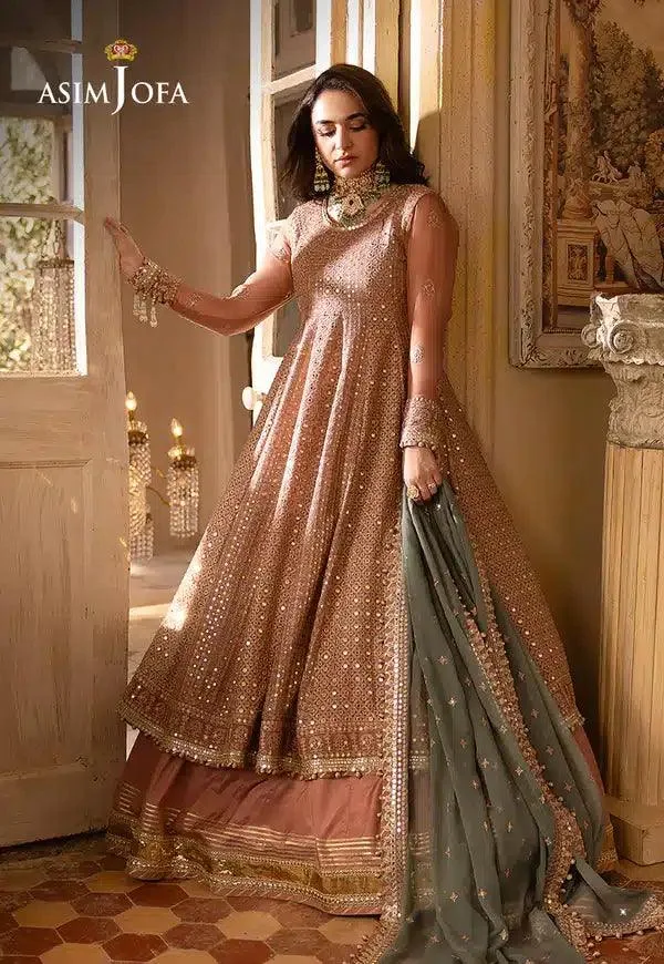 Asim Jofa Khwab e Naubahar 23 Pink Raw Silk – view 9 – Poshaq