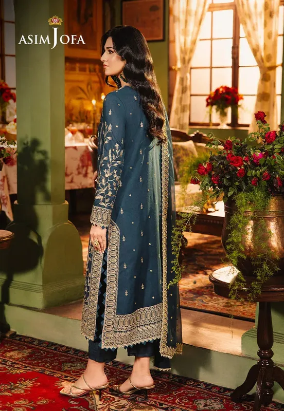 Asim Jofa Afsanay Luxury Pret Beige Lawn – view 1 – Poshaq