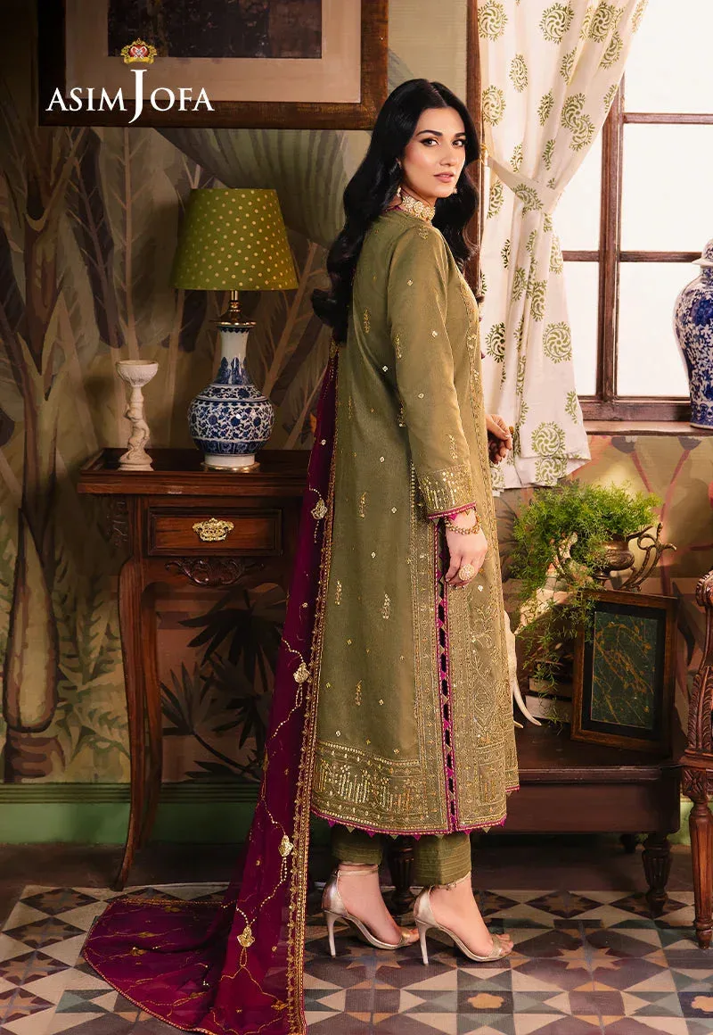 Asim Jofa Afsanay Luxury Pret Magenta Chiffon – view 2 – Poshaq