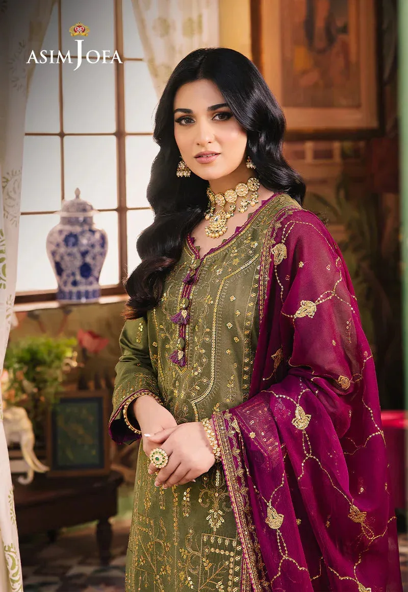 Asim Jofa Afsanay Luxury Pret Magenta Chiffon – view 6 – Poshaq