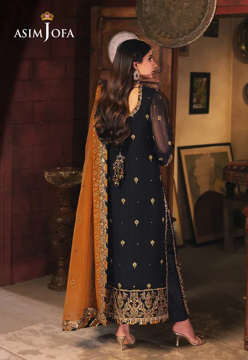 Asim Jofa Chamkeli Formals 24 Mustard Chiffon – view 2 – Poshaq
