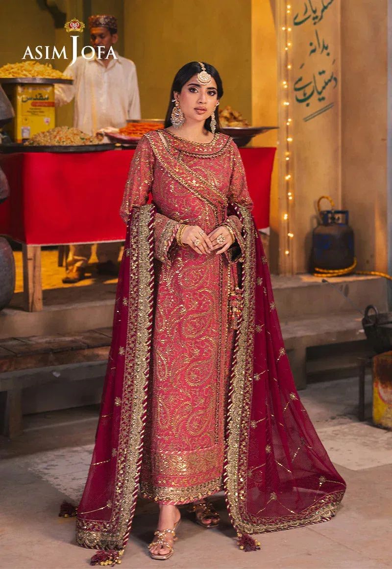 Asim Jofa Chamkeli Formals 24 Pink Chiffon – view 1 – Poshaq