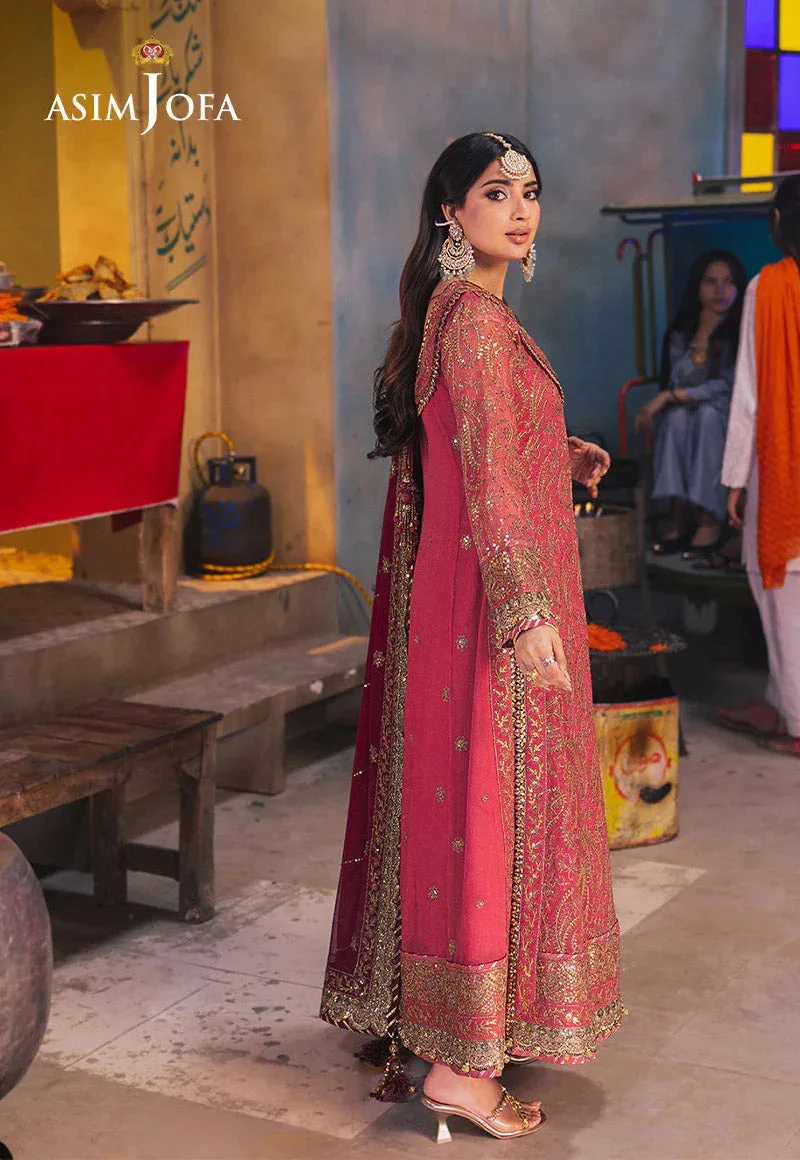 Asim Jofa Chamkeli Formals 24 Pink Chiffon – view 2 – Poshaq