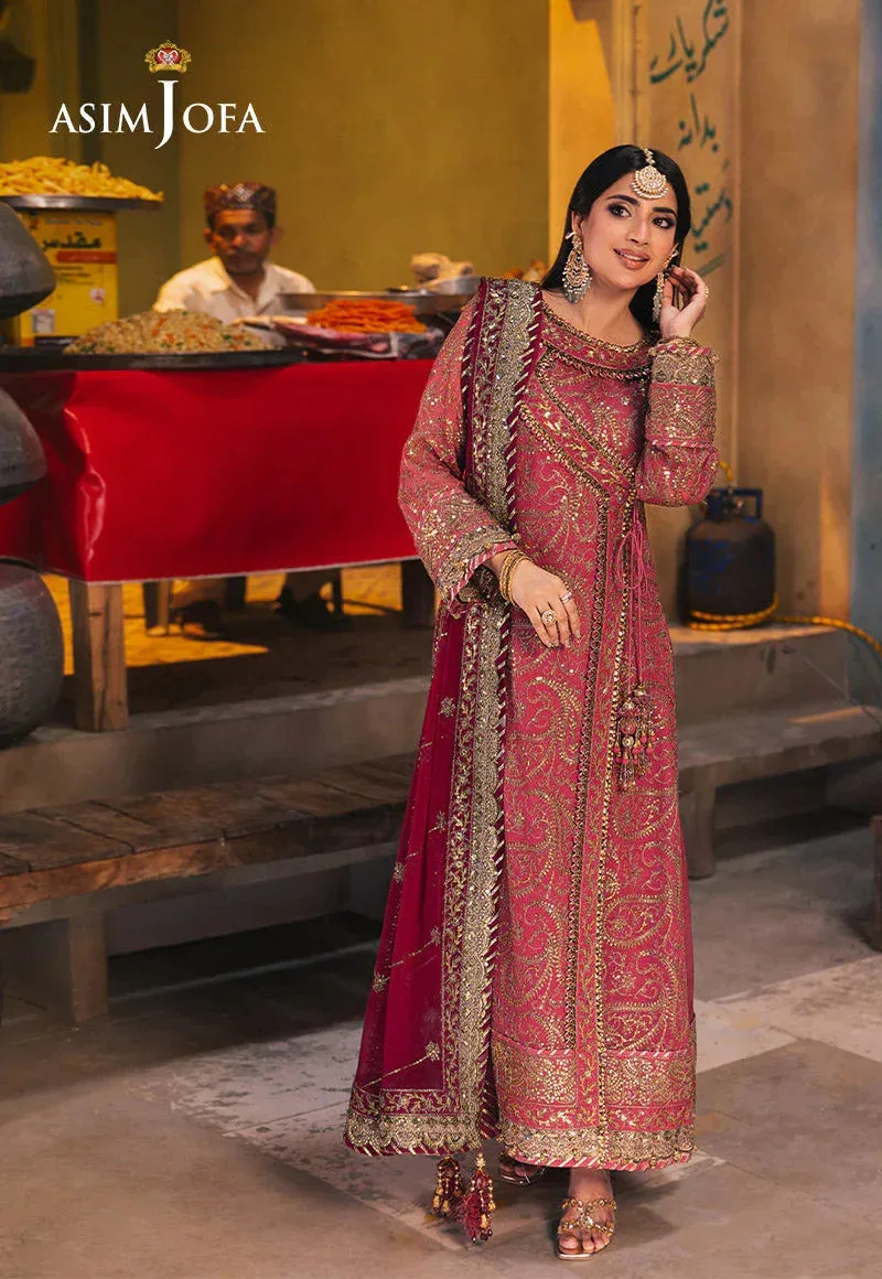 Asim Jofa Chamkeli Formals 24 Pink Chiffon – view 5 – Poshaq