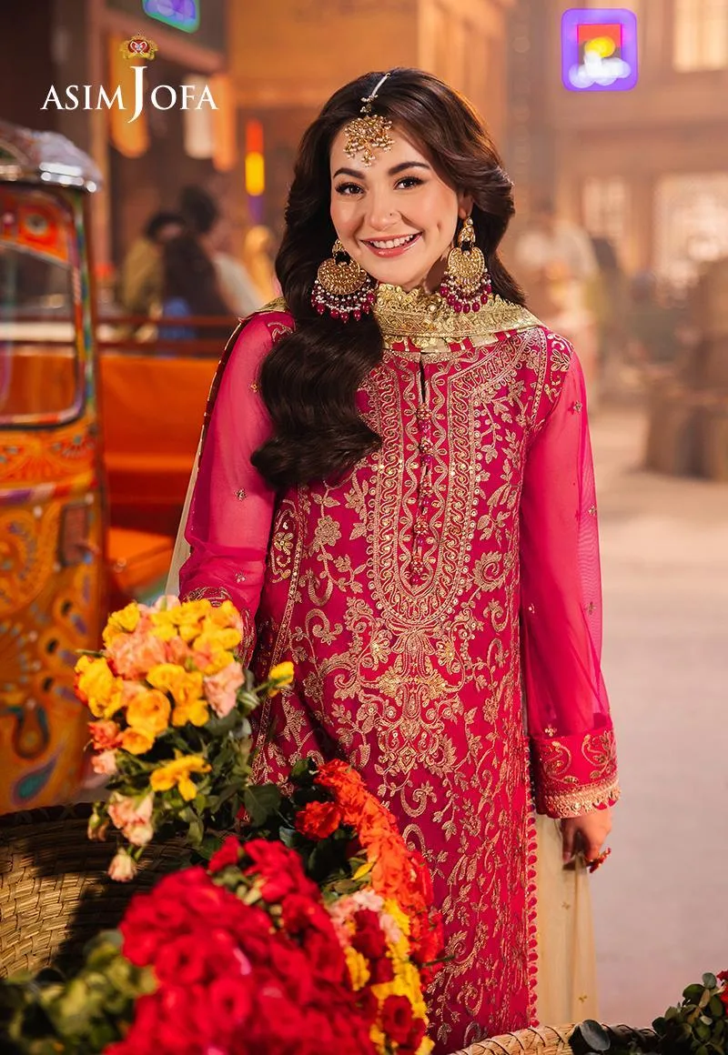 Asim Jofa Chamkeli Formals 24 Fuchsia Net – view 3 – Poshaq