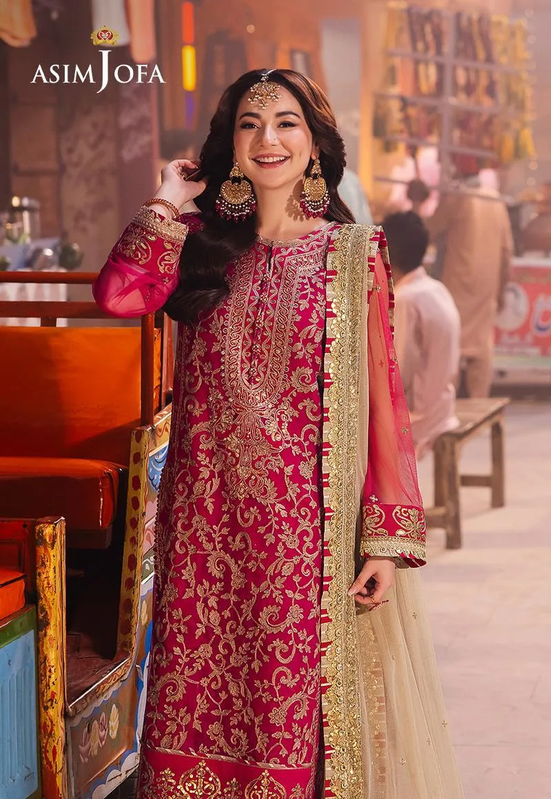 Asim Jofa Chamkeli Formals 24 Fuchsia Net – view 5 – Poshaq