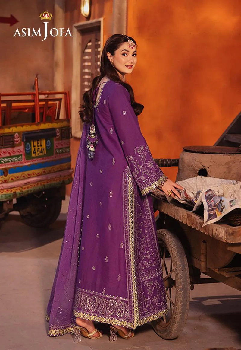 Asim Jofa Chamkeli Formals 24 Purple Silk – view 2 – Poshaq