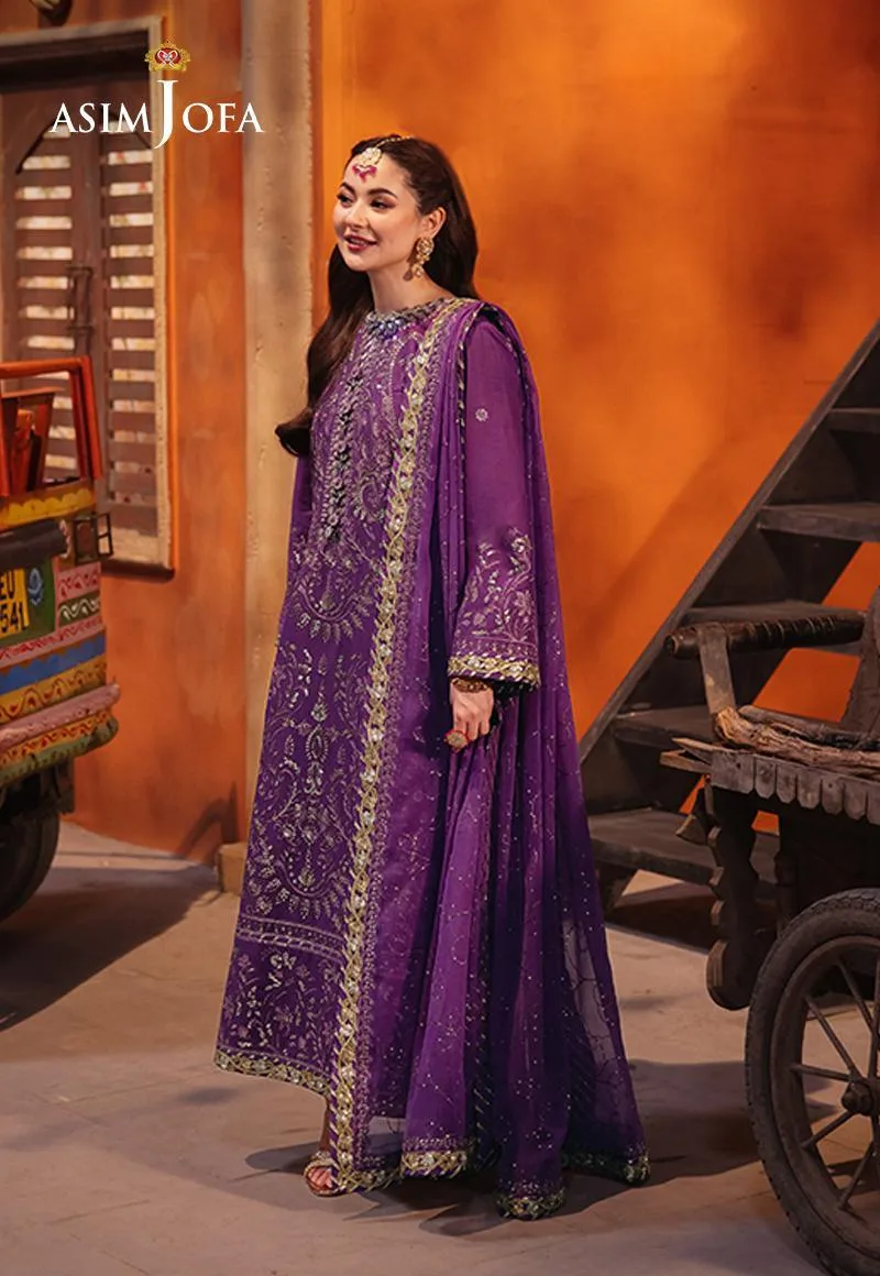 Asim Jofa Chamkeli Formals 24 Purple Silk – view 5 – Poshaq