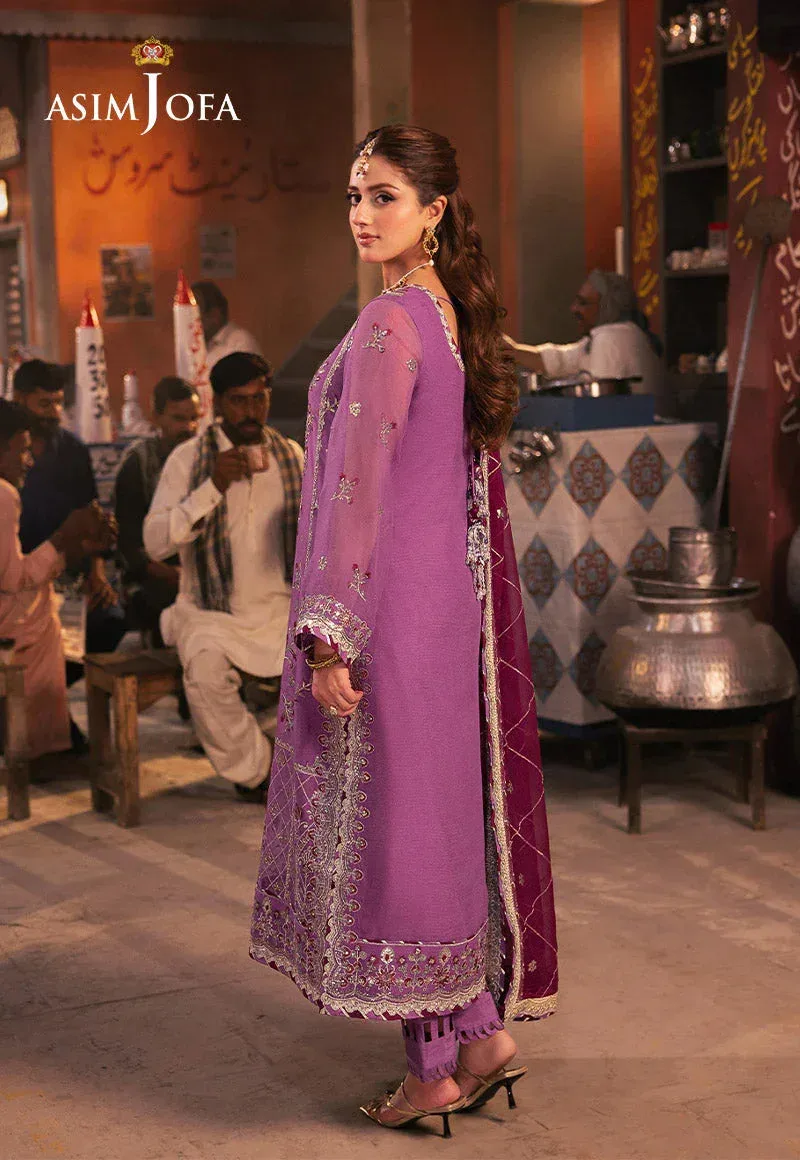 Asim Jofa Chamkeli Formals 24 Magenta Chiffon – view 2 – Poshaq