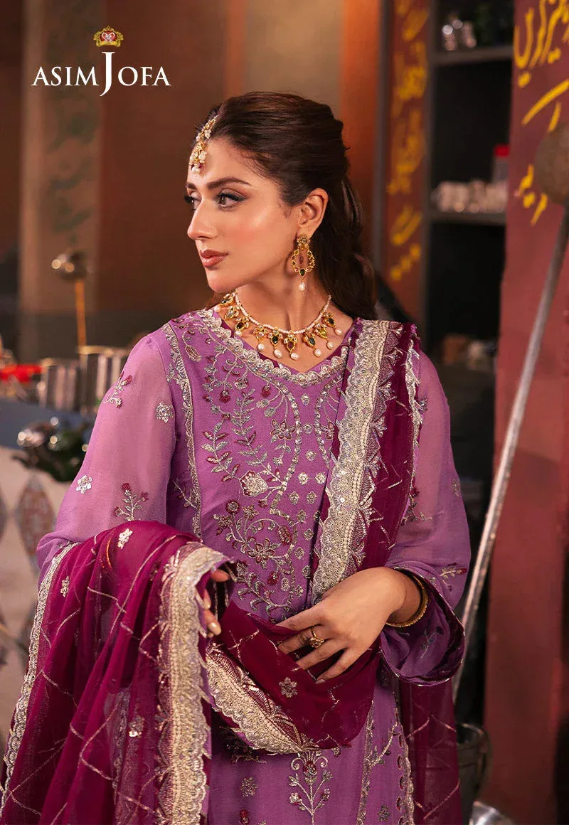 Asim Jofa Chamkeli Formals 24 Magenta Chiffon – view 4 – Poshaq