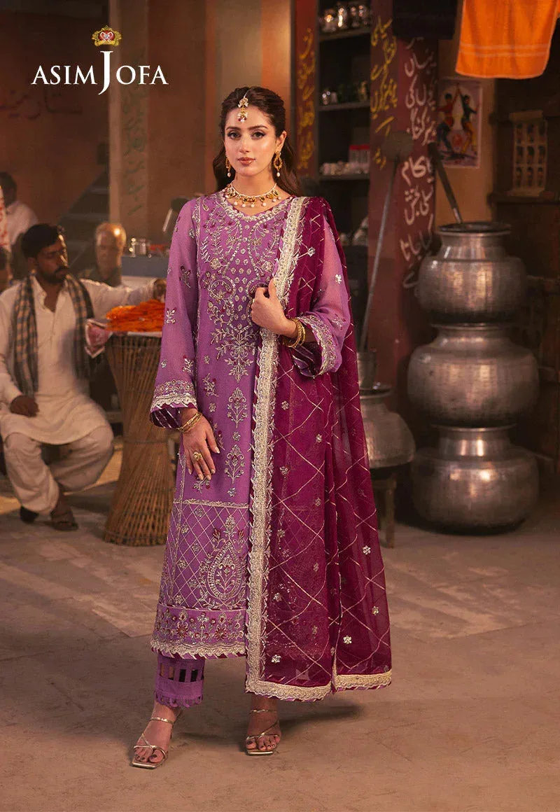 Asim Jofa Chamkeli Formals 24 Magenta Chiffon – view 5 – Poshaq