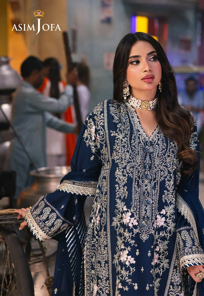 Asim Jofa Chamkeli Formals 24 Navy Blue Chiffon – view 3 – Poshaq