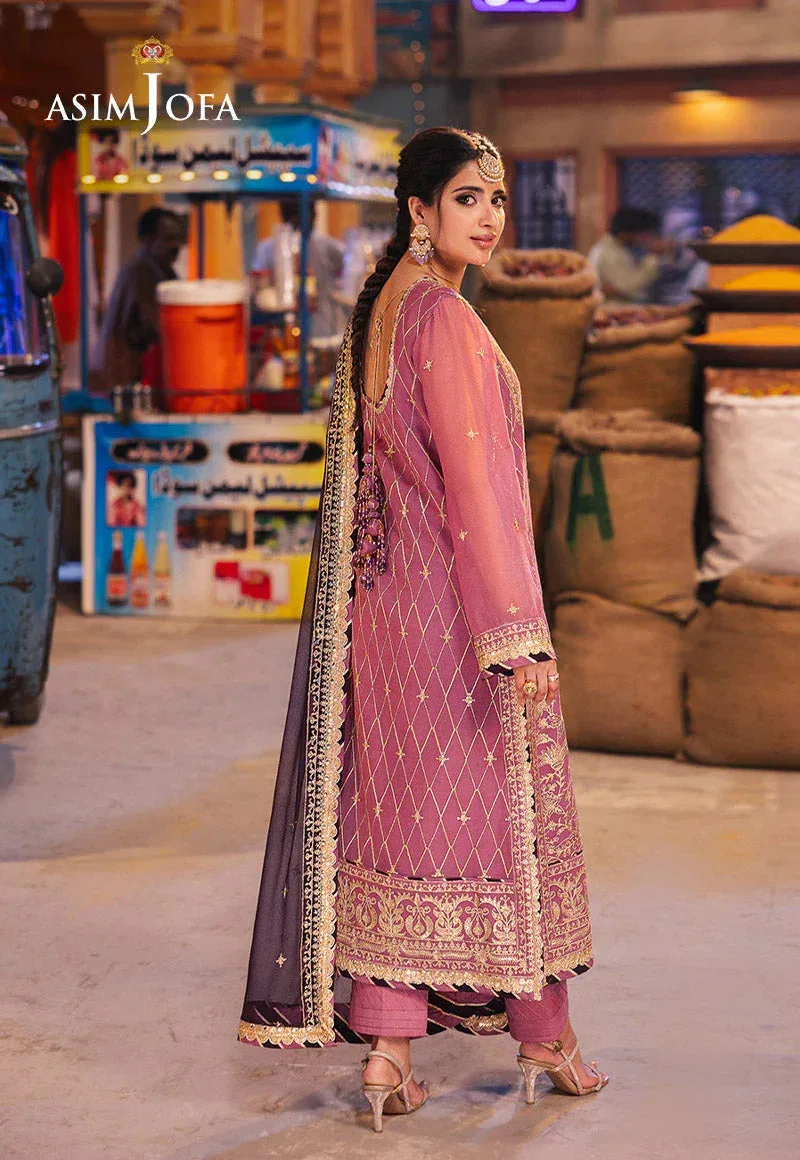 Asim Jofa Chamkeli Formals 24 Lavender Chiffon – view 2 – Poshaq