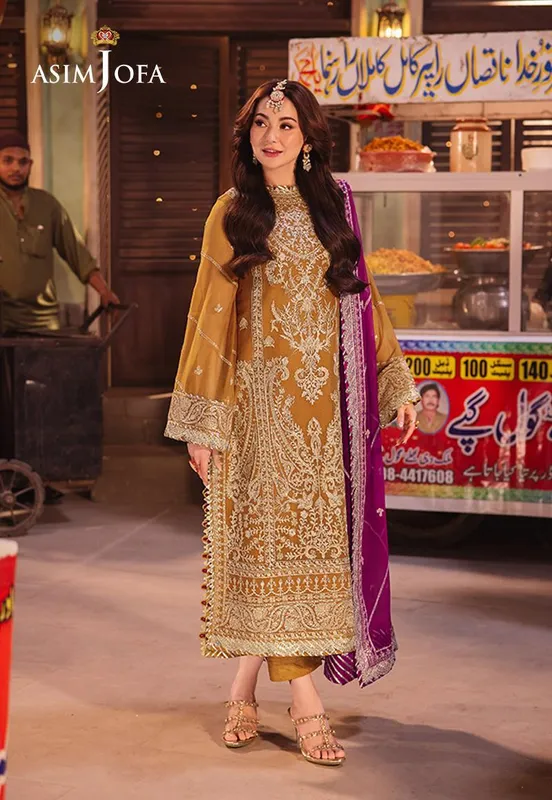 Asim Jofa Chamkeli Formals 24 Magenta Chiffon – view 1 – Poshaq
