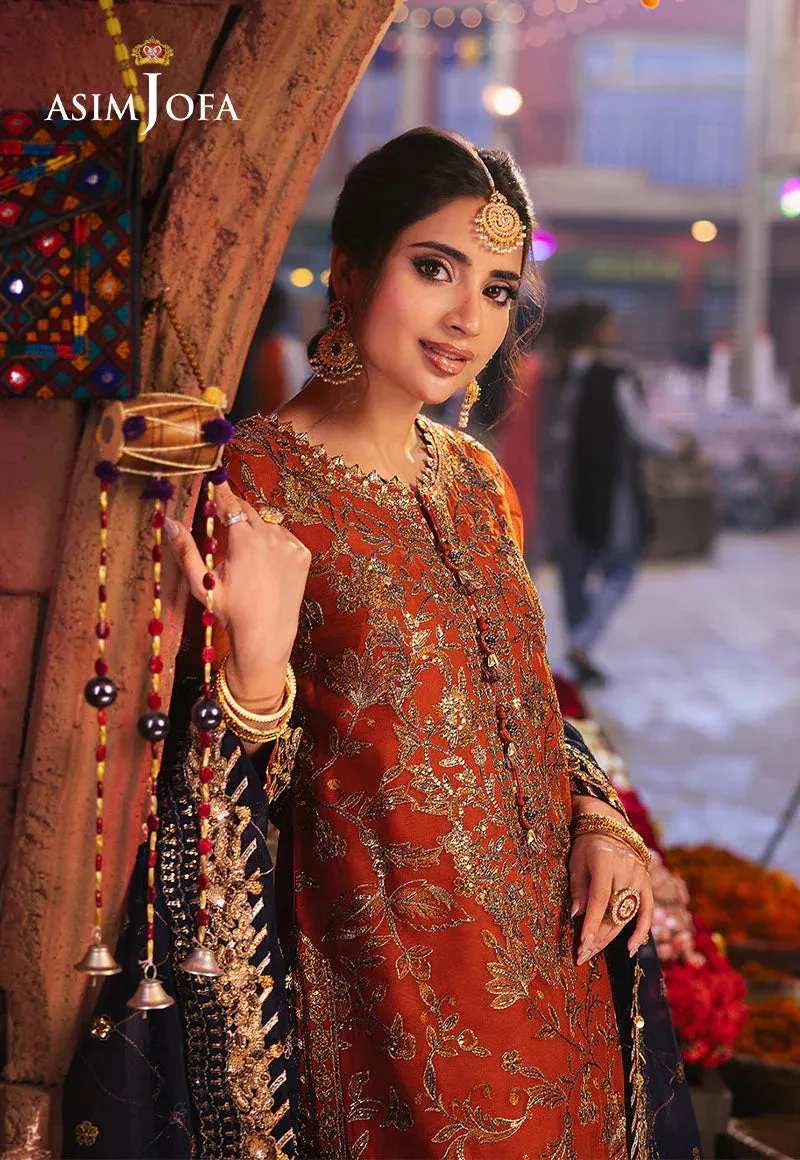Asim Jofa Chamkeli Formals 24 Blue Chiffon – view 5 – Poshaq