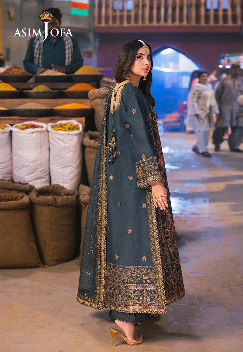 Asim Jofa Chamkeli Formals 24 Green Silk – view 2 – Poshaq