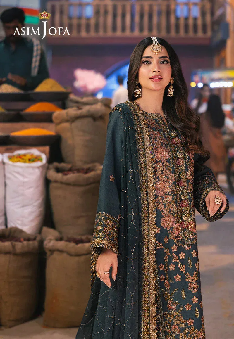 Asim Jofa Chamkeli Formals 24 Green Silk – view 4 – Poshaq