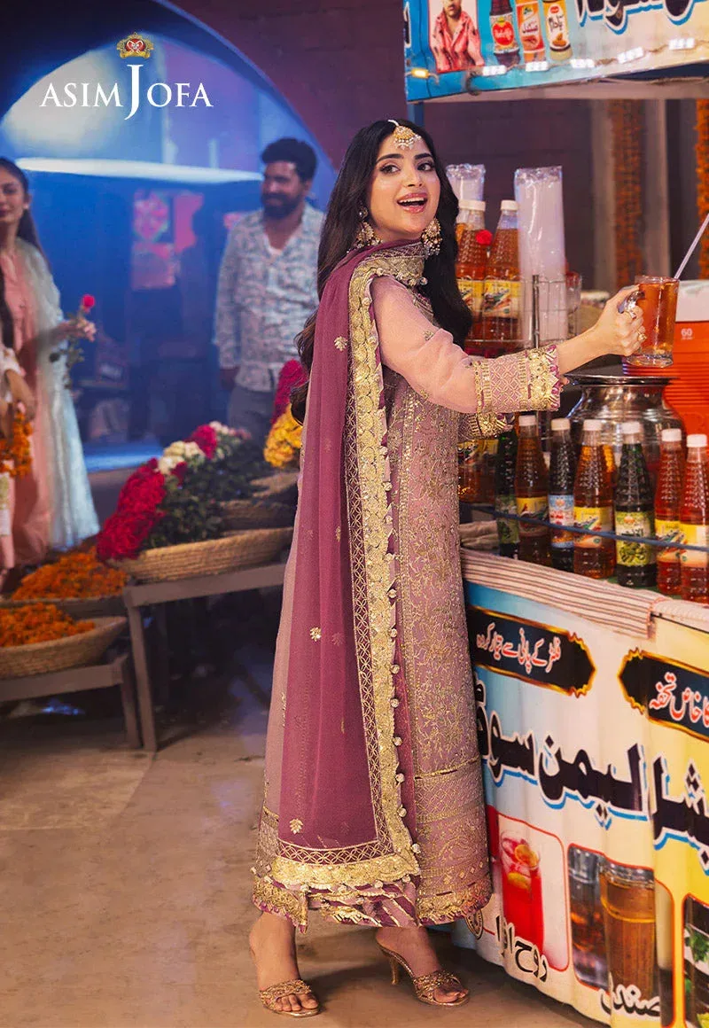 Asim Jofa Chamkeli Formals 24 Pink Chiffon – view 4 – Poshaq