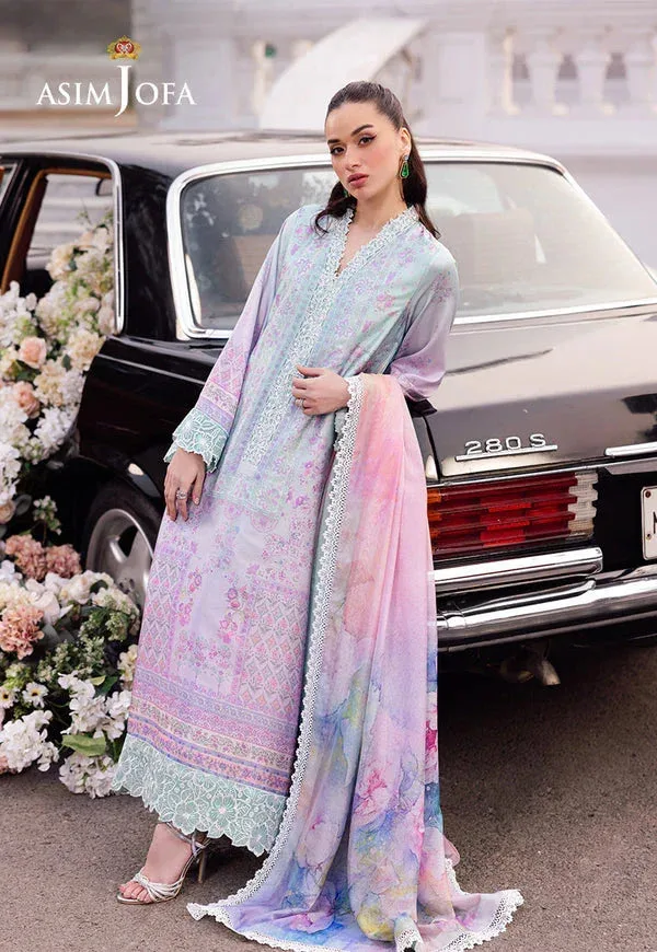 Asim Jofa Charmuse Silk Pink Raw Silk – view 5 – Poshaq